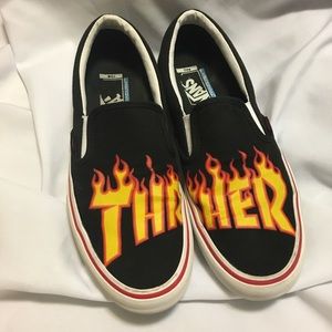 Thrasher Vans Slip On Shoes